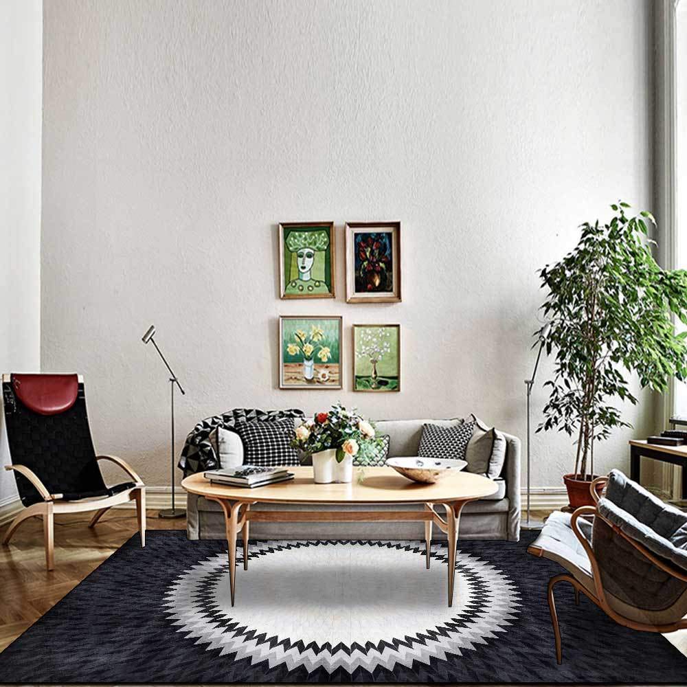 Dywanik bardzo duży prostokątny dywan geometryczny czarno-biały szary do salonu sypialni kuchni dywan 80 x 120 cm (31 cali x 47 cali)
