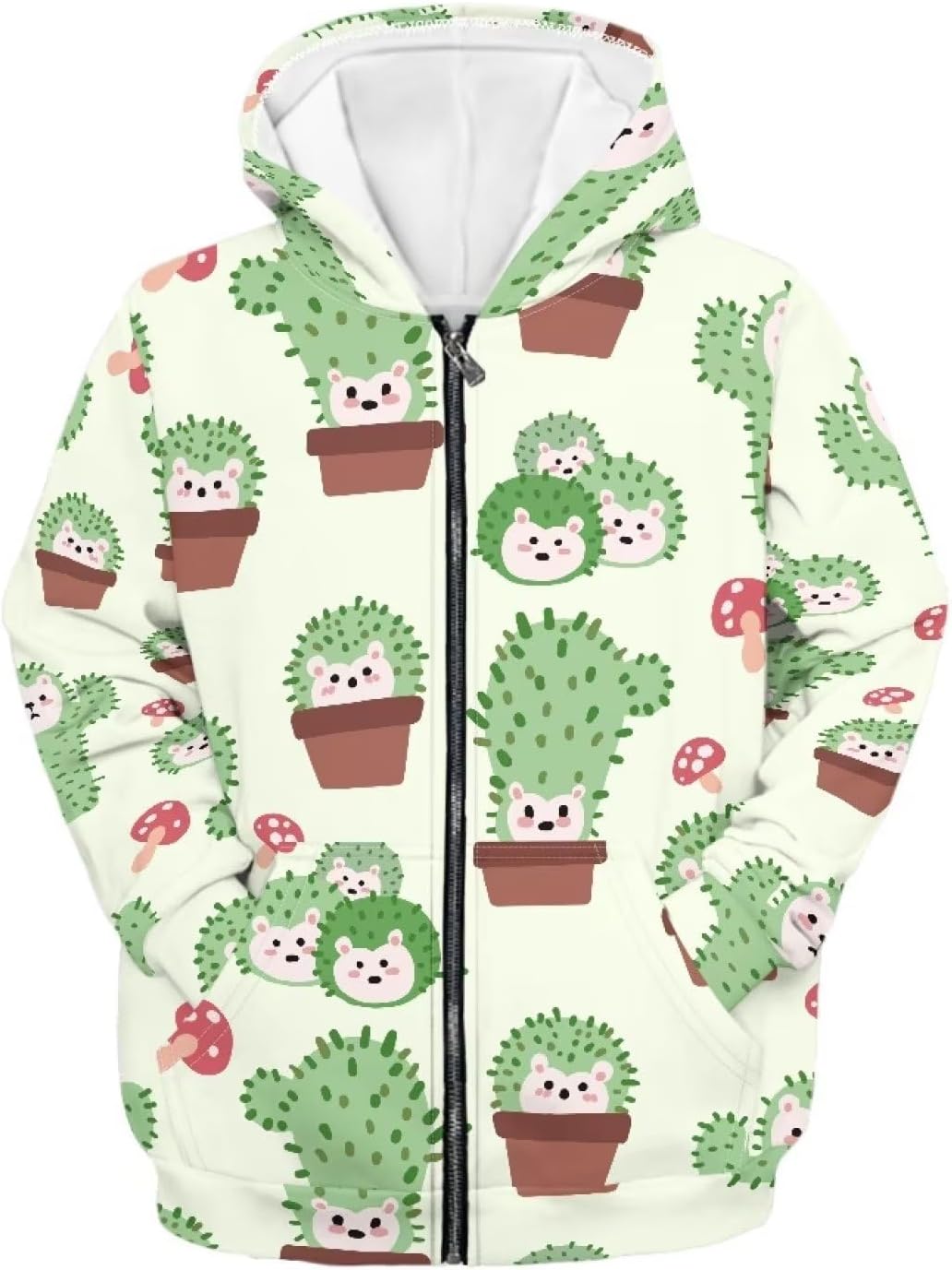 Modysero Comfy Soft Fall Winter Long Sleeve Zip Up Hoodie with Pocket for Kids Regular Novelty Hoodies for Boys Girls