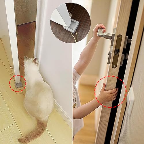 Miniatura 8 de Tope de puerta, bloque absorbente de golpes, cuña de tope de puerta, puerta de oficina en casa, anticolisión, antideslizante, para la mayoría de