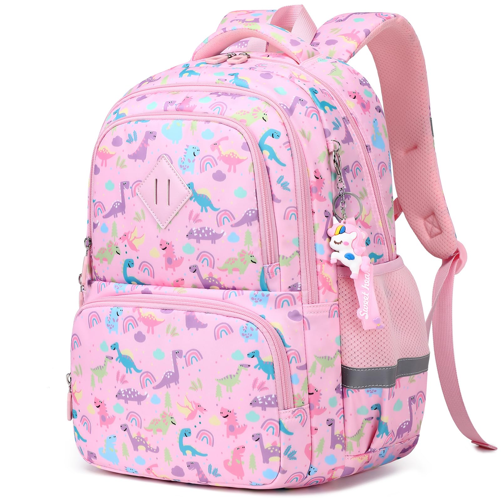 MUSEVOS Kids Backpack, Kawaii Printed Girls Bookbags for Preschool, Lightweight School Backpack for Primary and Elementary and Kindergarten,