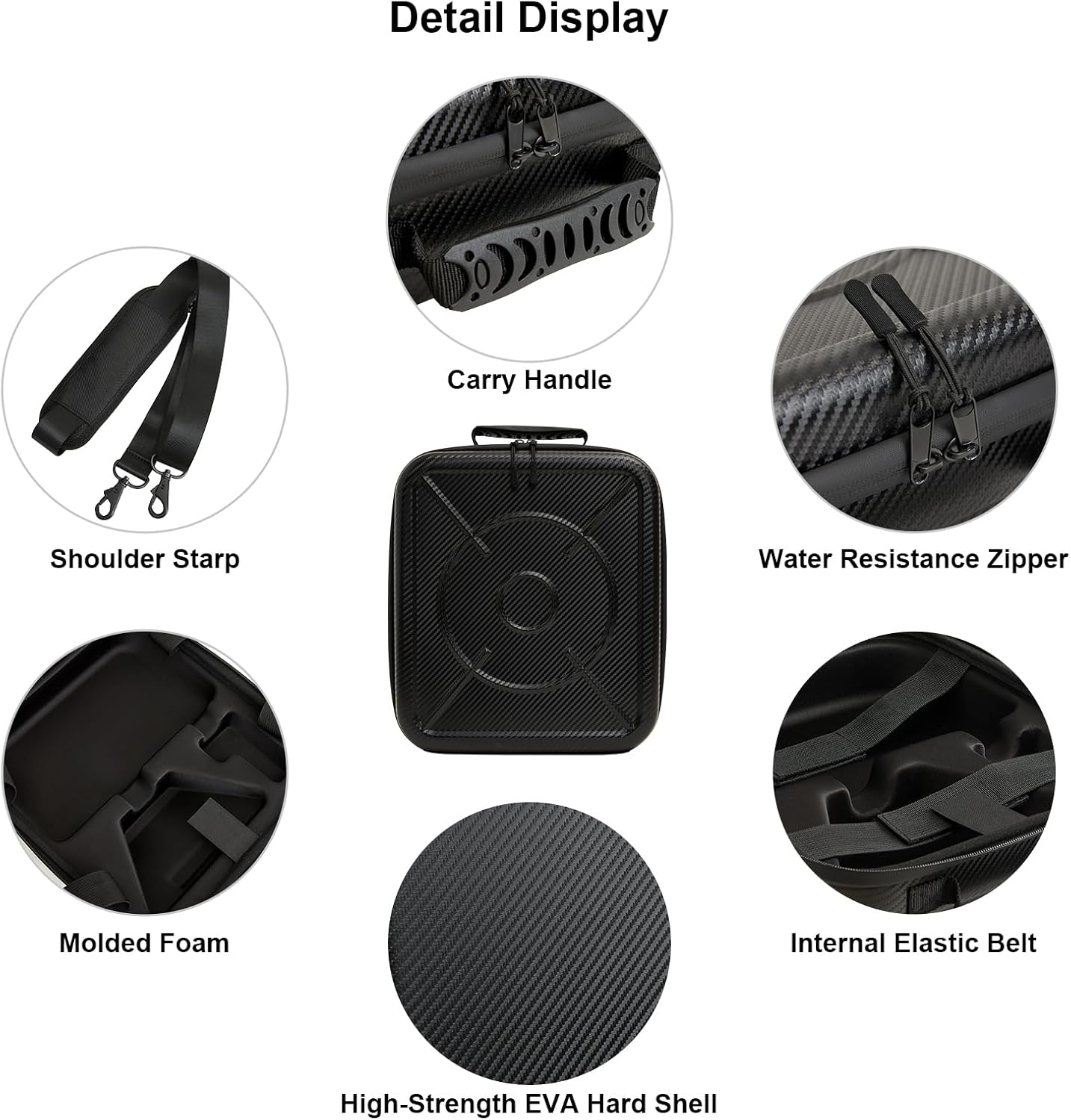 Starlink Mini Case Shockproof Travel Organizer Carrying Bag for Satellite Dish & Accessories with Shoulder Strap