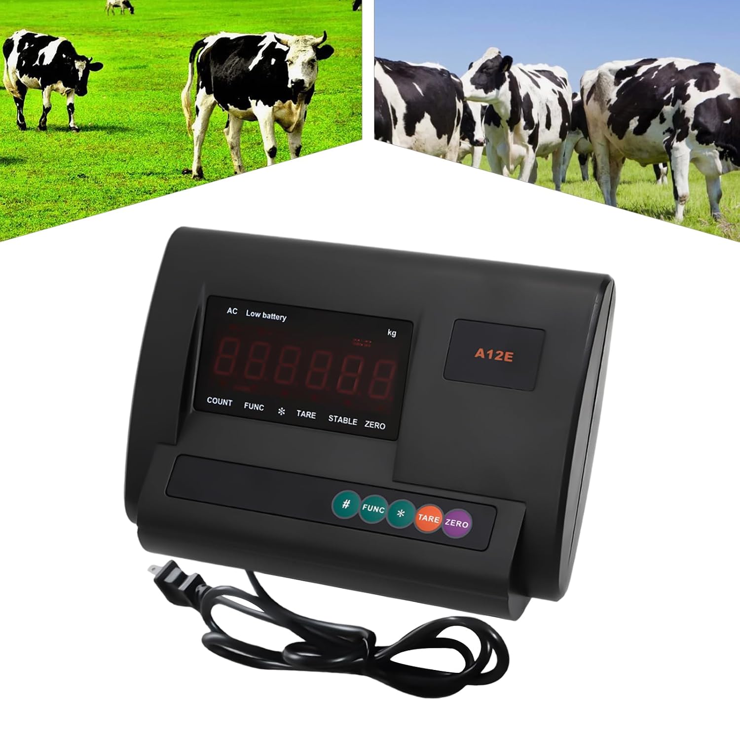 Weight Indicator,Digital Indicator Kit for Floor Scale for Warehouse and Animal Weighing 9.8 * 6.2 * 6.3in