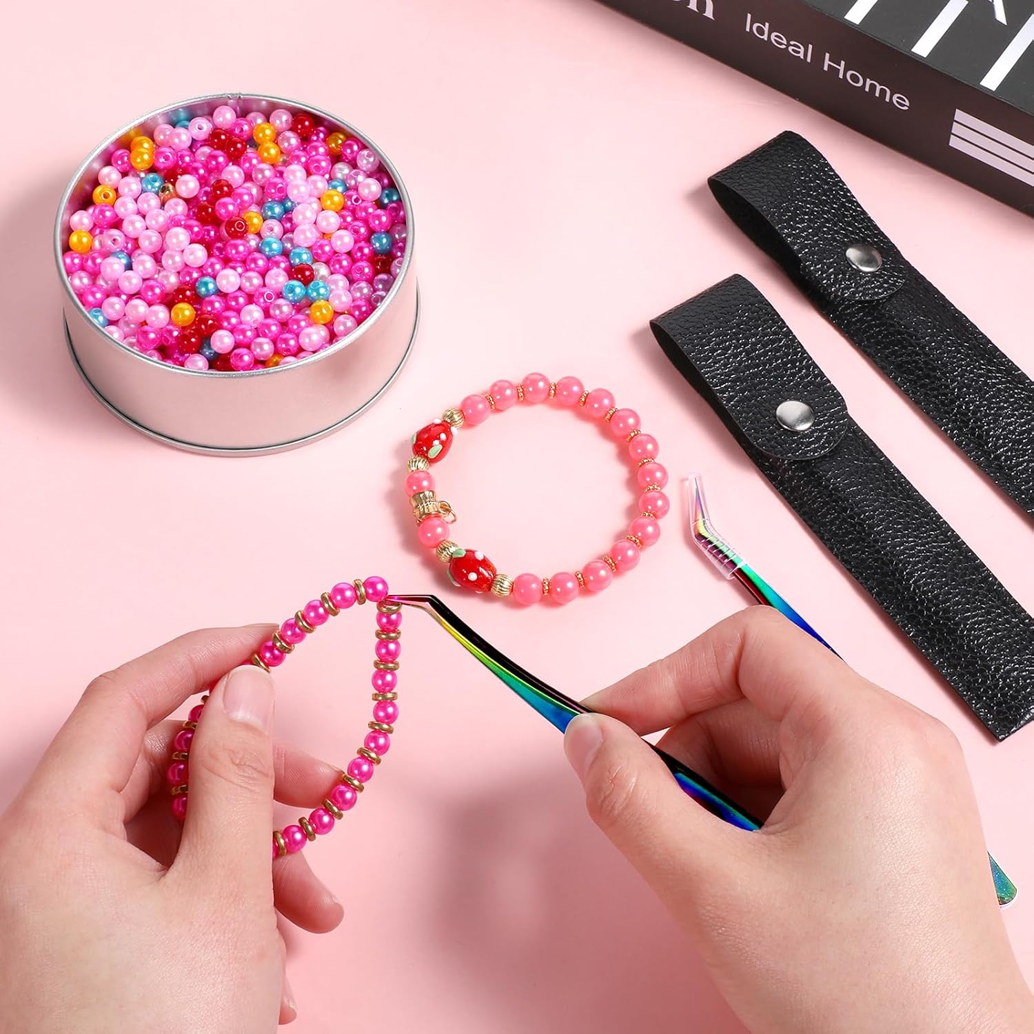 2 PCS Tweezers for Stickers, Craft Tweezers for Stickers, Curved Pointed Craft Tweezer, Rainbow Tweezer for DIY Precision Work, Eyelash Extension, Making Electronics and Laboratory Works