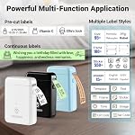 ORGBRO X1 Label Maker Machine with Tape, Portable Bluetooth Label Printer, Continuous Waterproof Label, Wireless Small Label Makers with Multiple Templates for School Office Home, Blue