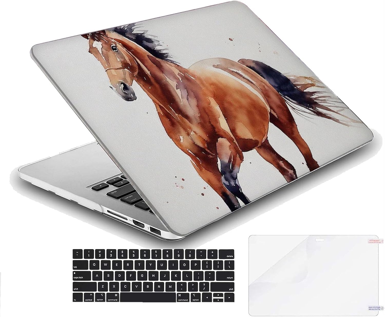 Compatible with MacBook Neo 13-inch, Hard Shell Case with Keyboard Cover and Screen Protector (A3404 A18 Pro chip, 2026 Release) - Horse MC22637