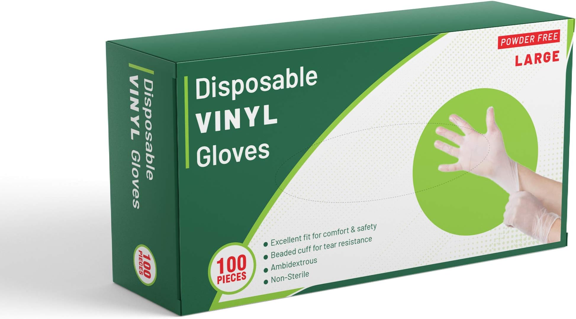 Pack of 100 Disposable, Powder-Free for Multi Purpose Use (Medium)