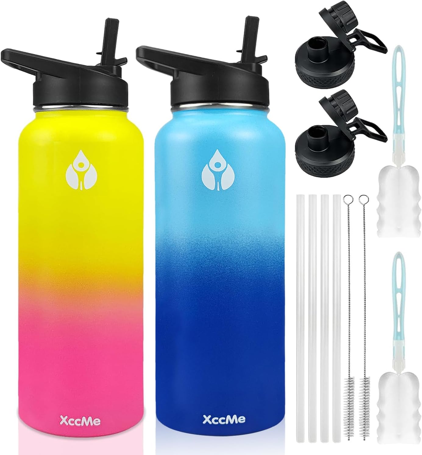 XccMe 1 Gallon Insulated Water Bottle with Handle,32 oz
