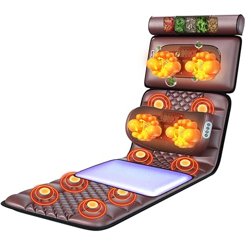 Heating Pads Massage Mat with 20 Neck Kneading Massage Heads 9 Modes 9 Levels Heated Mattress Pad Full