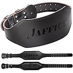 Genuine Leather Weight Lifting Belt for Men Gym Weight Belt Lumbar Back Support Powerlifting Weightlifting Heavy Duty Workout Training Strength Training Equipment 6-Inch BLACK