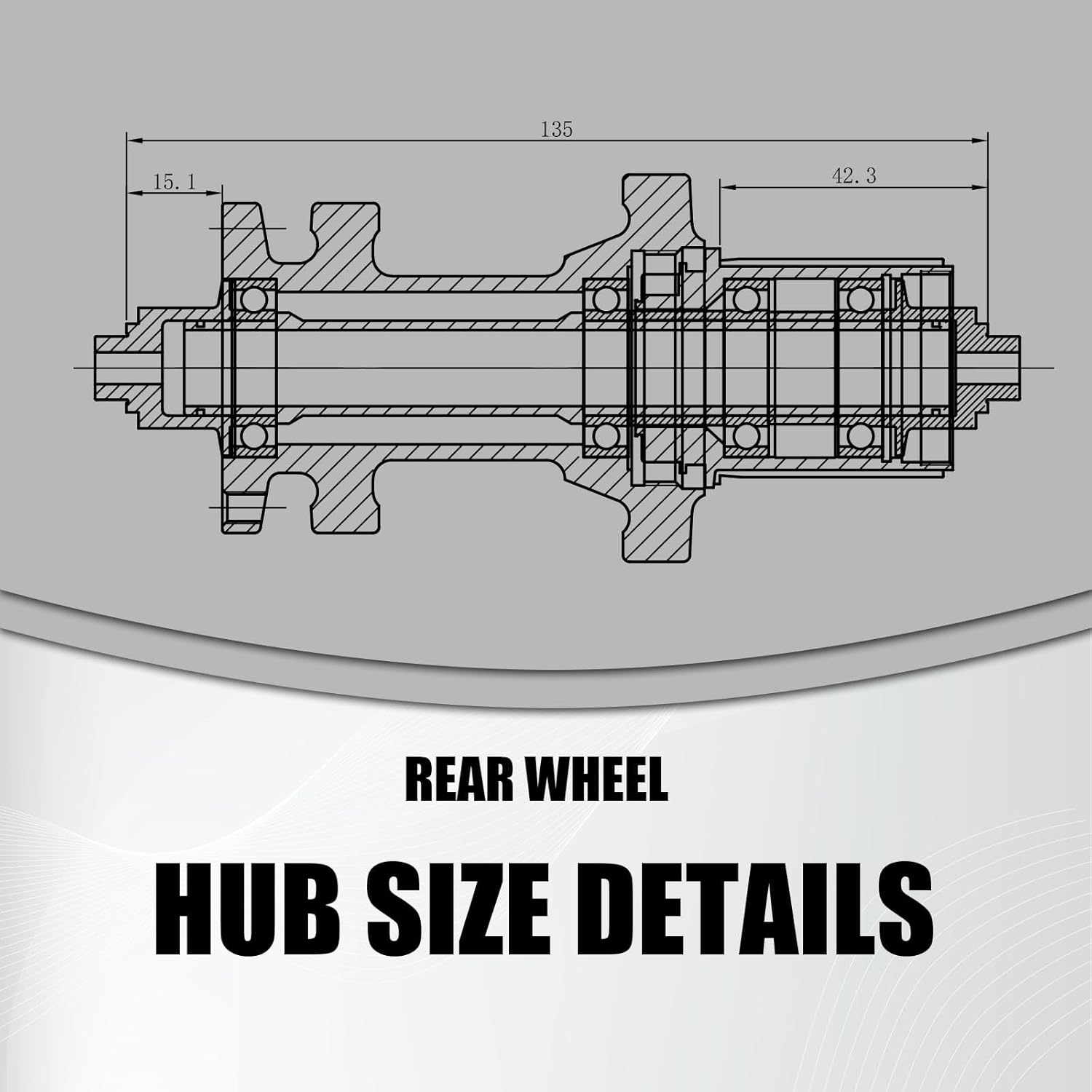 BUCKLOS Rear Hub Size Details Diagram