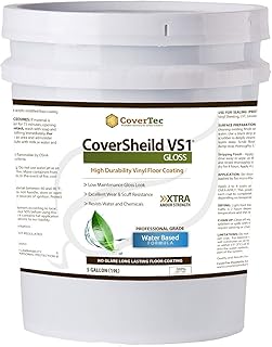 CoverShield VS1 Gloss VCT and Terrazzo Sealer, Fast Drying, Highly Durab...