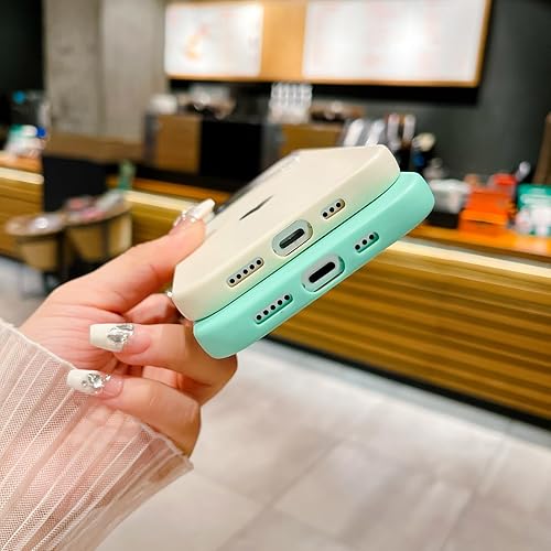 Miniatura 8 de Funda compatible con iPhone 12 de 6.1 pulgadas, funda suave con ventana grande, colores brillantes especialmente diseñada para mujeres y niñas (azul)