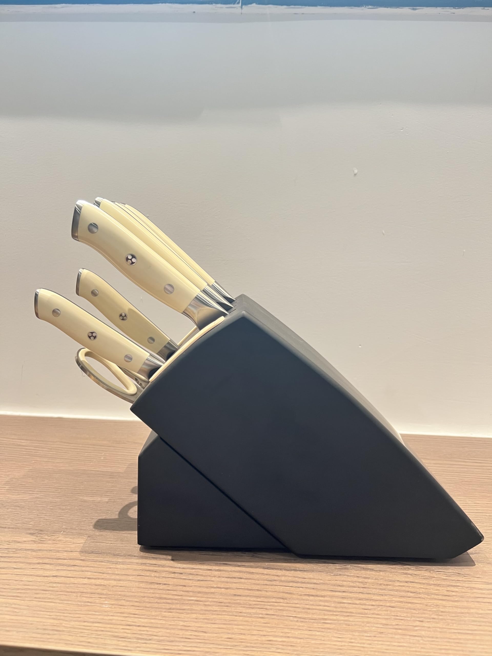 NANFANG BROTHERS Kochmesser Set 10 PCs Damaszener mit Block | VG 10-Kern Stahl, ABS Ergonomischer Griff, Disconnect-Type Messerblock, Küchenmesser Set