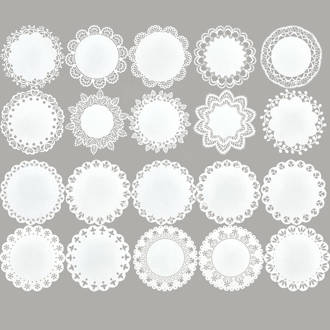 20Pcs Vintage Scrapbook Paper Lace Cutouts for