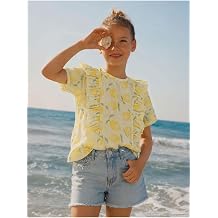 Limon Desenli K z  ocuk G mlek, 7-8 Ya , Sar