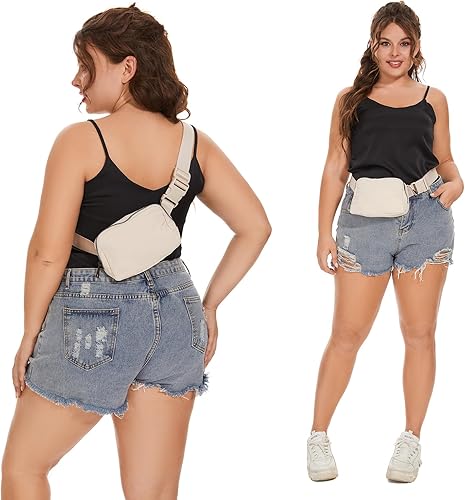 Miniatura 2 de Riñonera cruzada para mujeres y hombres con correa ajustable, bolsa de cintura pequeña para viajes, entrenamiento, correr, senderismo