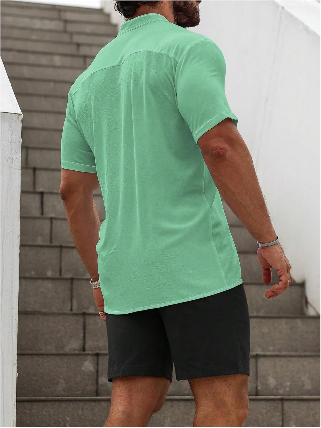 SOLY HUX Men's Casual Tracksuit Button Down Shirt and Drawstring Waist Short Sets Summer 2 Piece Outfits