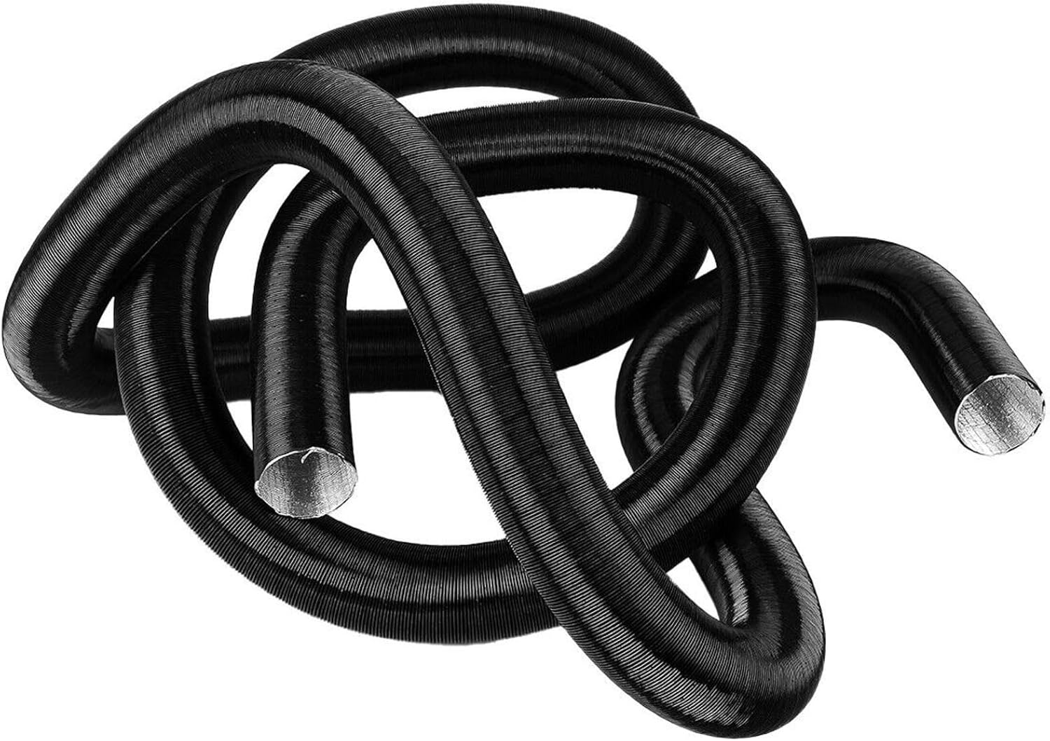75mm Aluminum Foil Heater Duct Hose 500cm Black Flexible Air Duct Tube for 2KW for 5KW Diesel Parking Heaters and Air Systems