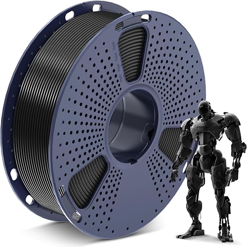 SUNLU PLA Filament 1.75mm, Tidy Wrapped Filament 3D Printer PLA,Dimensional Accuracy +/- 0.03mm,1kg 3D Filament, for Most 3D Printers, Black PLA - 1