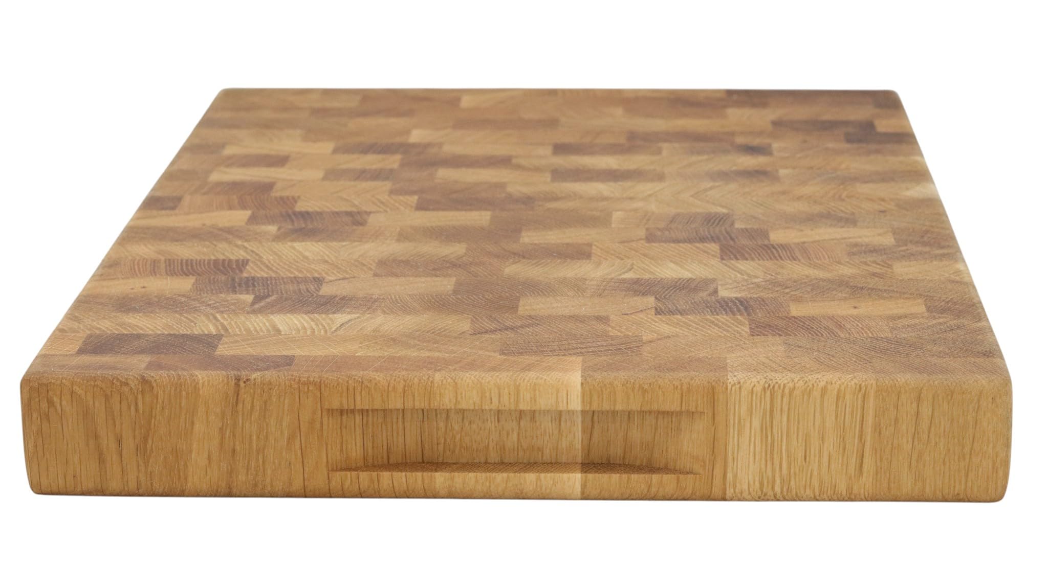 Schneidebrett END GRAIN BLOCK Eiche geölt 40x30x4 LOGO