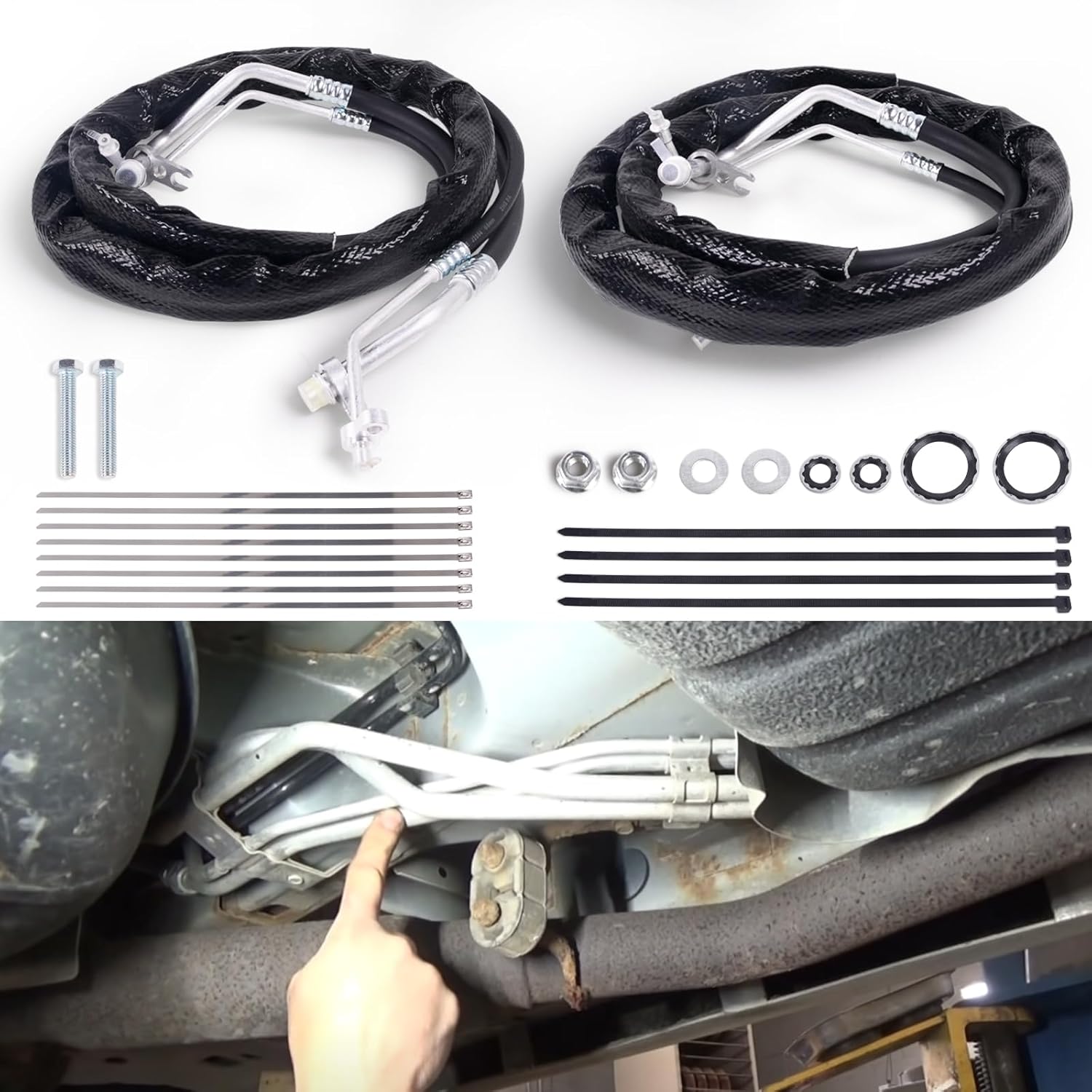 C68100 Rear/Aux AC Lines Compatible with Dodge Grand Caravan Town & Country 2012-2019 3.6L Engine