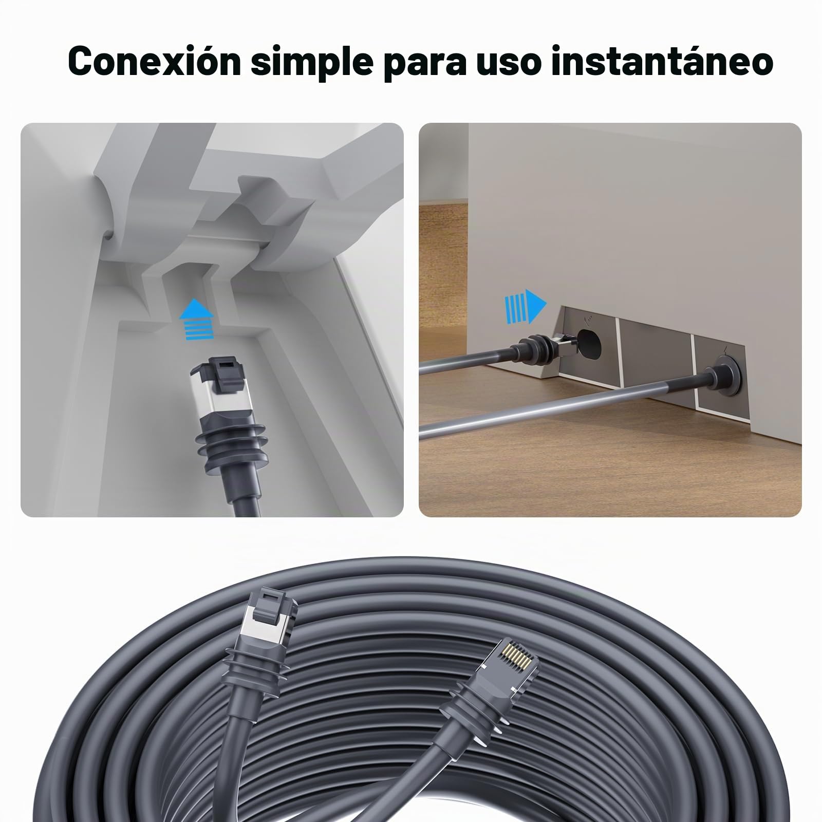 Starlink Mini Cable Ethernet, Cable de Repuesto Cat 6 para Starlink, Extensión de Cable Starlink Impermeable de Red para Starlink V3/V4/Mini(23M)