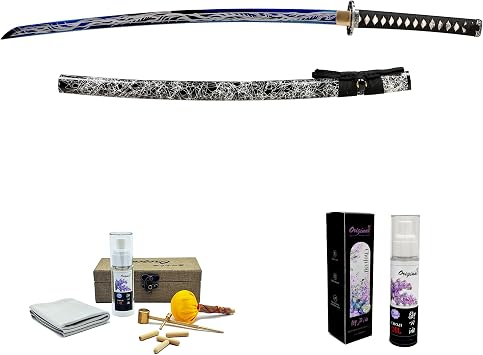 1060 Katana and Big Care Kit and Choji Oil Combination,Includes a 1060 Fake Pattern Katana and a Big Katana Cleaning Kit and a Choji Oil