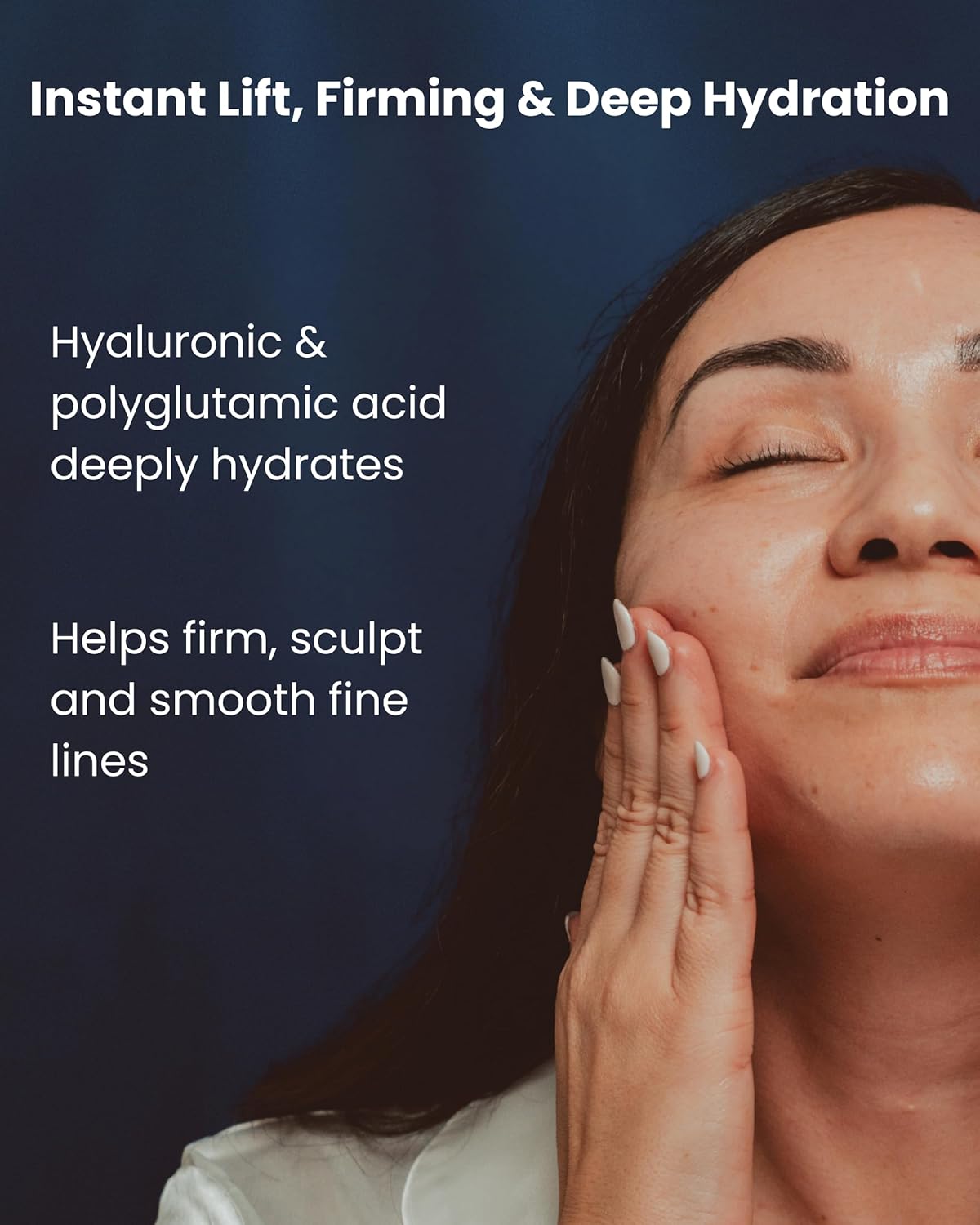 FS Facial Firming Serum – Instant Lift & Skin Tightening Treatment with Peptides & Hyaluronic Acid – Targets Loose Skin from Weight Loss & Fine Lines – 1 fl oz (30ml) - Image 3