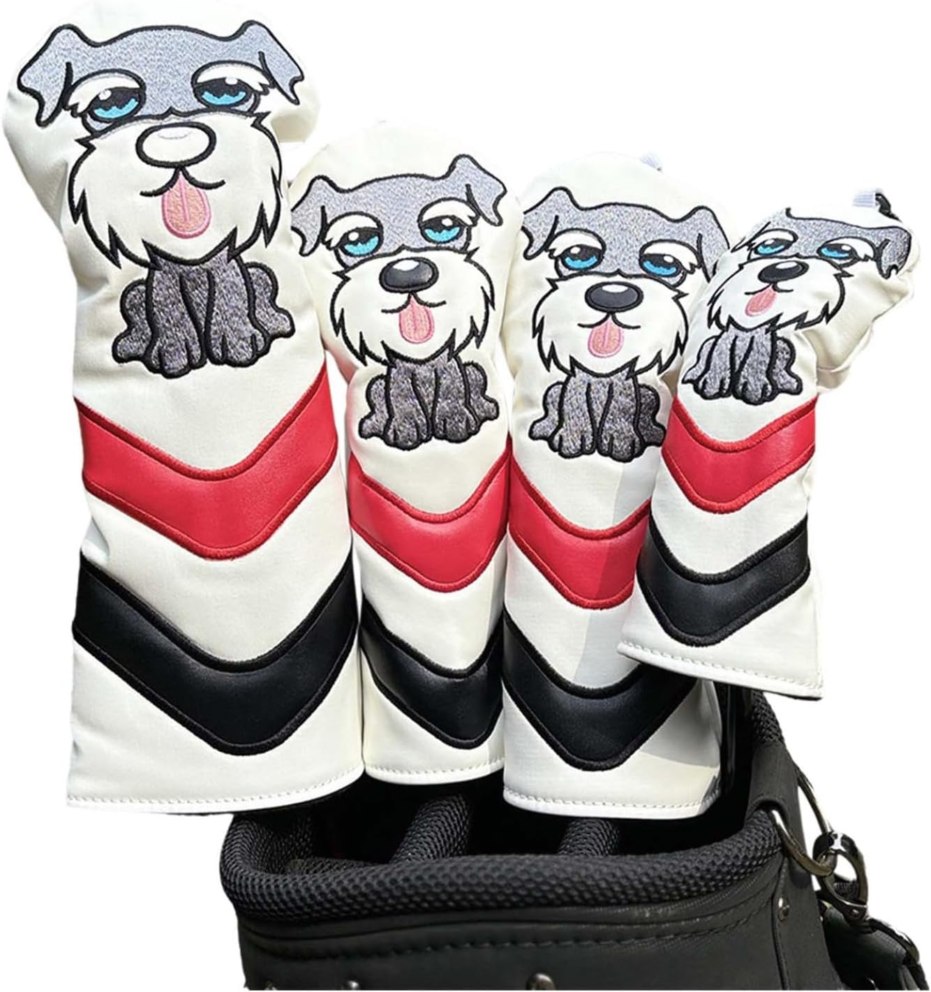 Hedmy Adorable Dog Pattern Golf Fairway Wood Head Cover Soft Protector