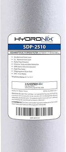 Miniatura 2 de Hydronix SDP-2510 Dual Purpose Radial Flow Cartucho Sedimento y carbono, RFC-93 RFC93 comparable - 2,5" x 10"