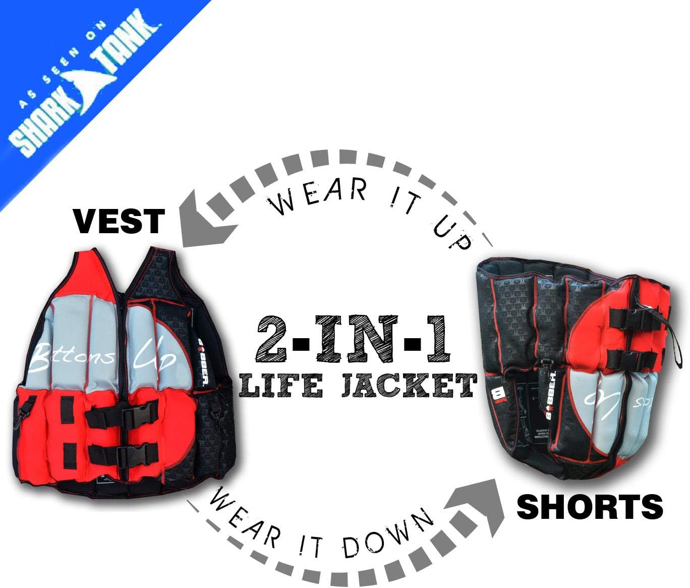 Human Bobber Bottoms Up Life Jacket – Human Life Vest – Saddle Flotation Device – Swim Life Jacket for Adults or Children - Coast Guard Approved for Pool or Boat - AS SEEN ON Shark Tank