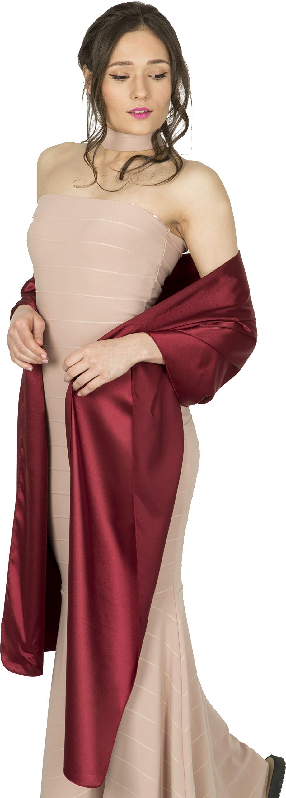 BlackButterflySatin Shawl Bridesmaid Wedding Wrap Scarf