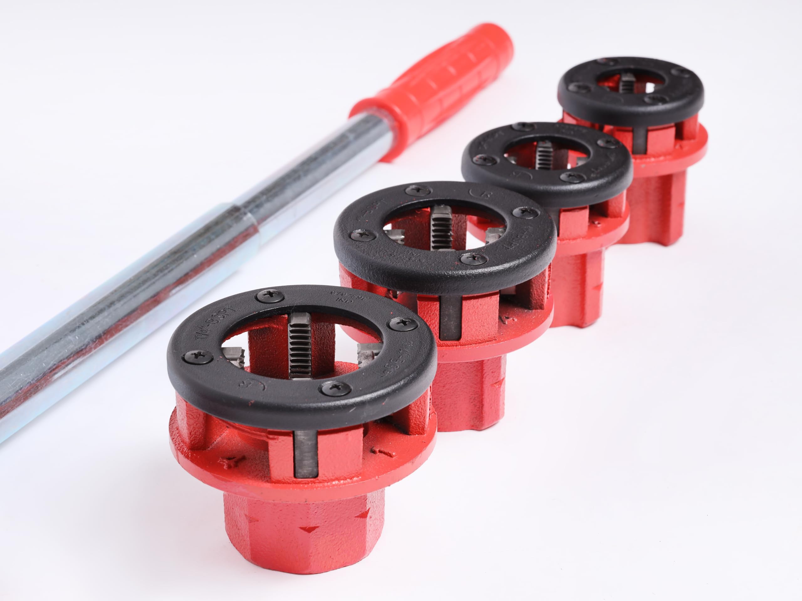 ROTHENBERGER Industrial Super Cut - Jeu de 7 filières à couper - Avec 4 têtes de coupe, 070669E