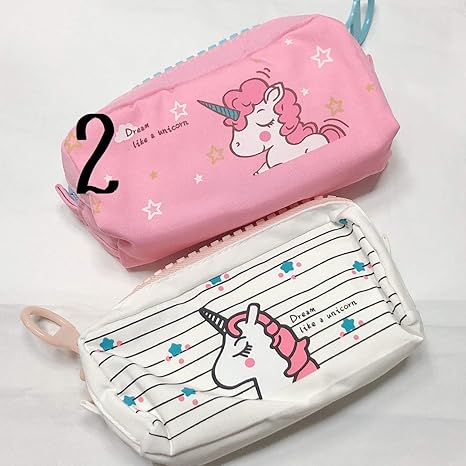 Amazon Co Jp ポーチ ユニコーン でかチャック 小物入れ ペンケース 化粧ポーチ 収納 ゆめかわいい タイプ2 文房具 オフィス用品