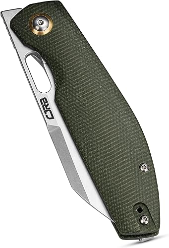 Miniatura 16 de CJRB - Cuchillo EDC de bolsillo Ekko (J1929) con bloqueo de botón, pequeño cuchillo plegable AR-RPM9 hoja de acero y mango de acero inoxidable Hoja