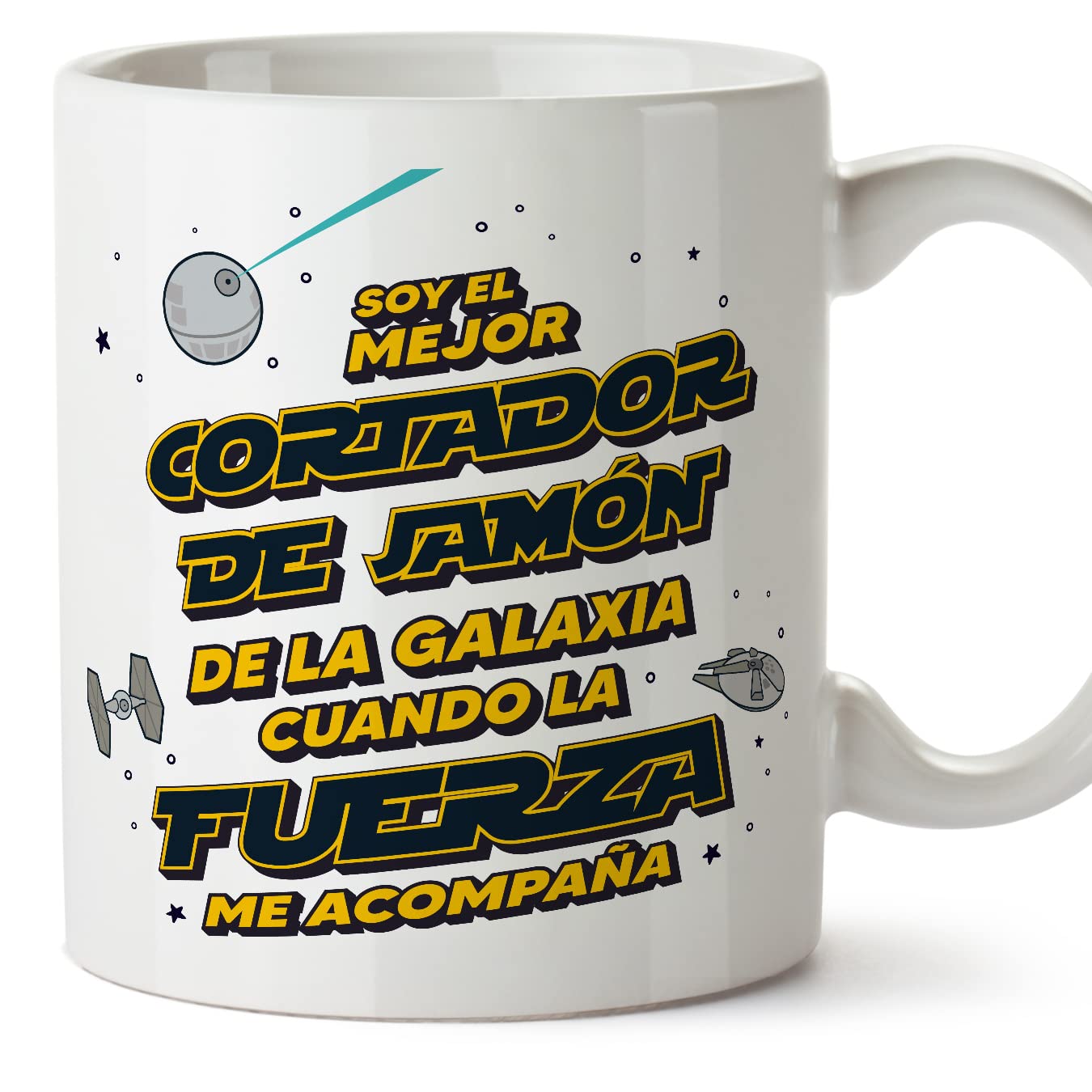 MUGFFINS Tazas para JEFE hombre - En Español - Mejor de la Galaxia Cuando Fuerza me Acompaña - 11 oz / 330 ml - Regalo original y divertido — view 72