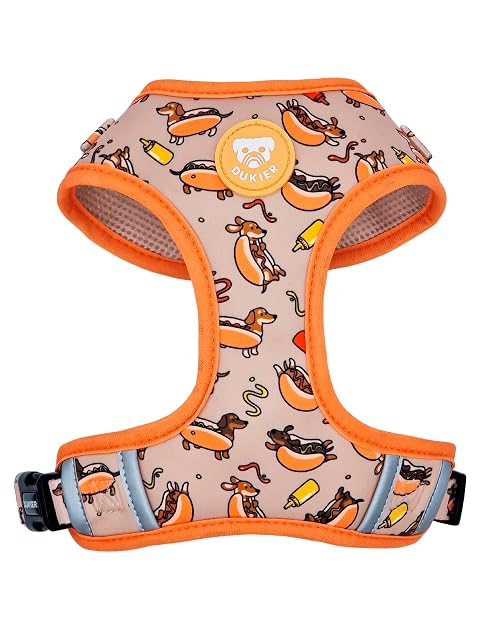 DUKIER - Arnés Ajustable en Cuello y Pecho para Perros, Chaleco Antitirones, Mascotas, de Seguridad…