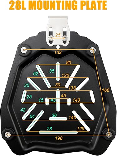 Miniatura 7 de LASIEYO 2023 - Maleta superior de motocicleta de 28 L, caja de aluminio para maletero de motocicleta con cerradura de seguridad para almacenar casco