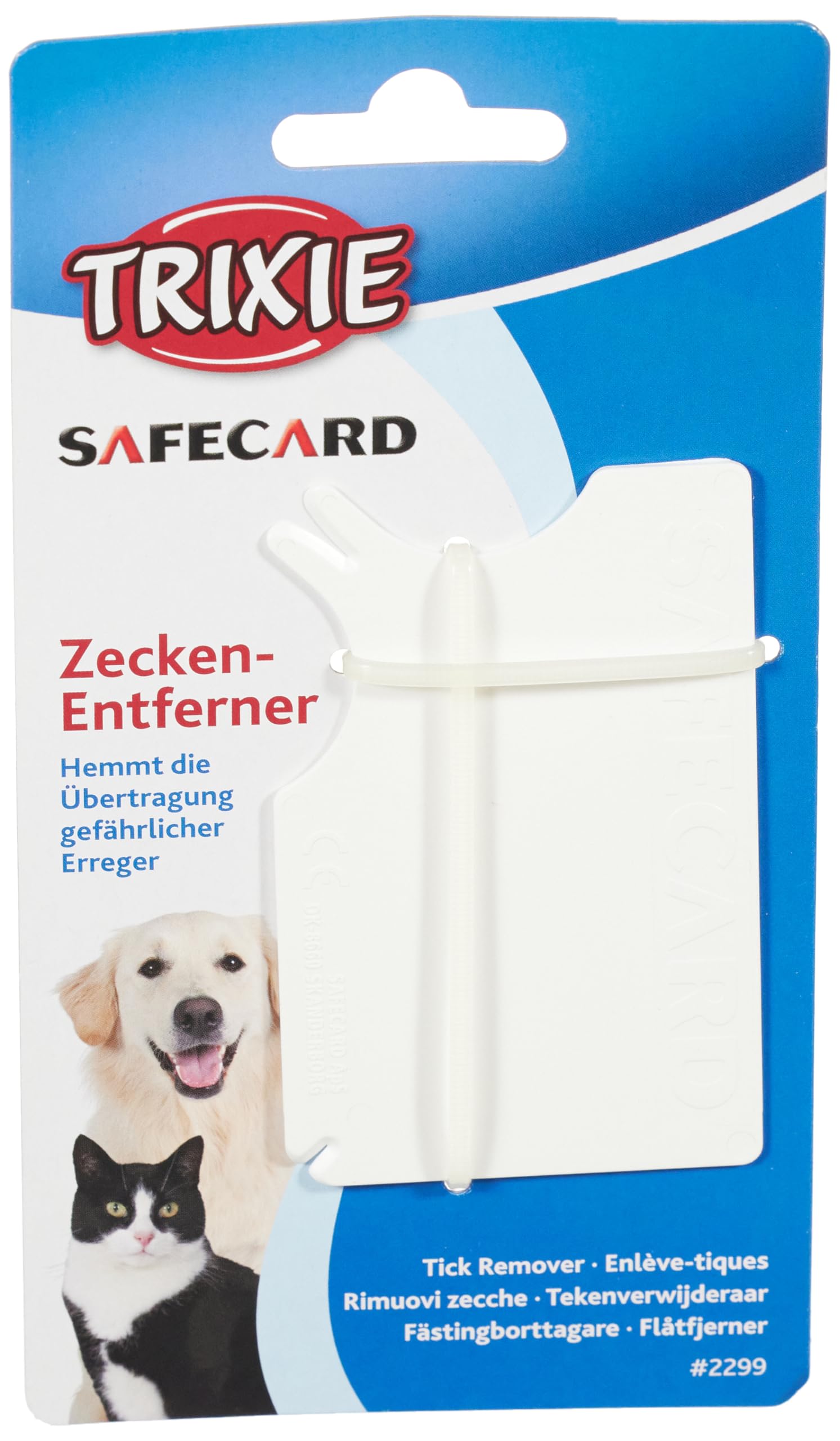 Trixie Safecard Tick Remover for Hamster, 8 x 5 cm, White