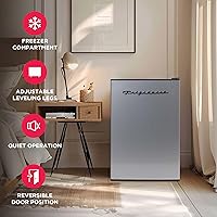 Vista 3 de Frigidaire EFR285-6COM, refrigerador de 2.5 pies cúbicos, puerta de acero inoxidable, serie Platinum