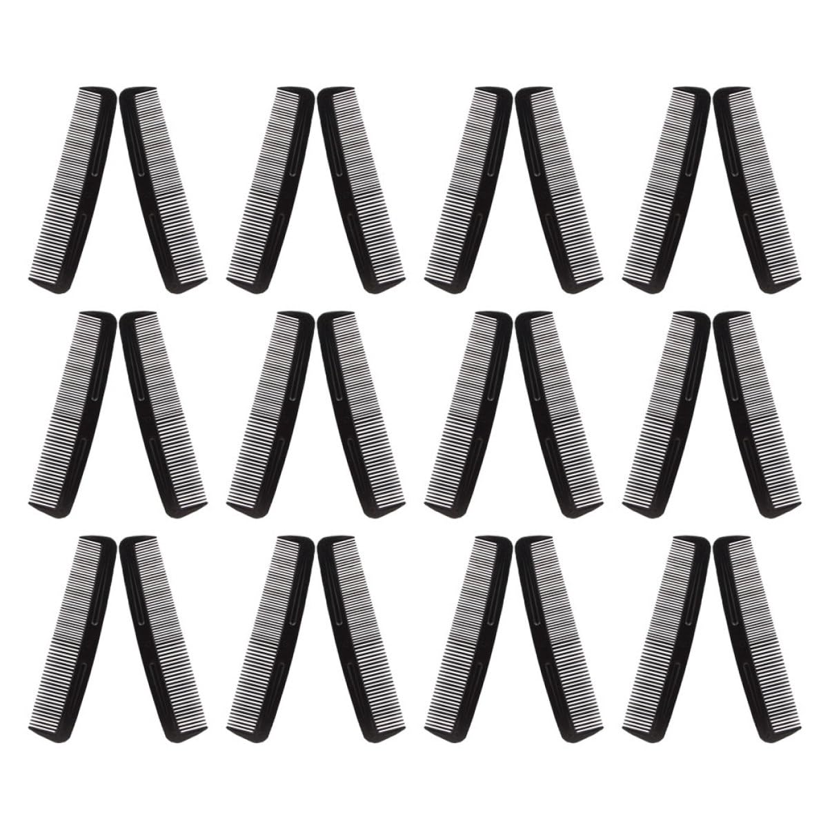 200 Pettini da Viaggio Neri, Design a 2 Denti in Plastica, per Acconciature e Styling dei Chioma, Uso Professionale e Quotidiano