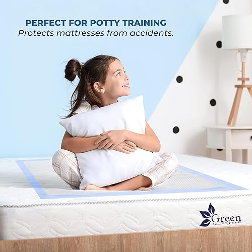 Vista 43 de GREEN LIFESTYLE Almohadillas lavables – Almohadillas de cama grandes para usar como almohadillas de cama para incontinencia, almohadillas