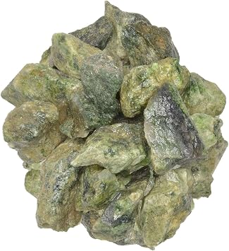1 lb of Green Diopside Rough Stones from Africa - Raw Rocks Perfect for Tumbling, Lapidary Polishing, Reiki, Crystal Healing and Crafts!