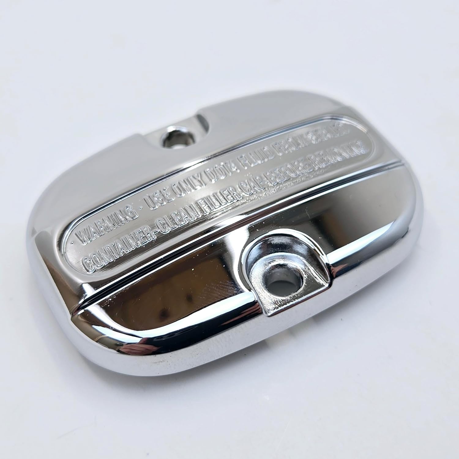 Replacement OE Style Chrome Rear Brake Master Cylinder Cover for ALL 2008-2025 Harley Touring Models Electra Glide FLHT, Road Glide FLTR, Road King FLHR & Street Glide FLHX - Replaces HD# 46463-08