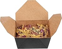 Vista 9 de Restaurantware Bio Tek - Cajas para llevar de 30 onzas, 200 loncheras para llevar, cierre de tabulación, resistentes al calor, desechables, de papel