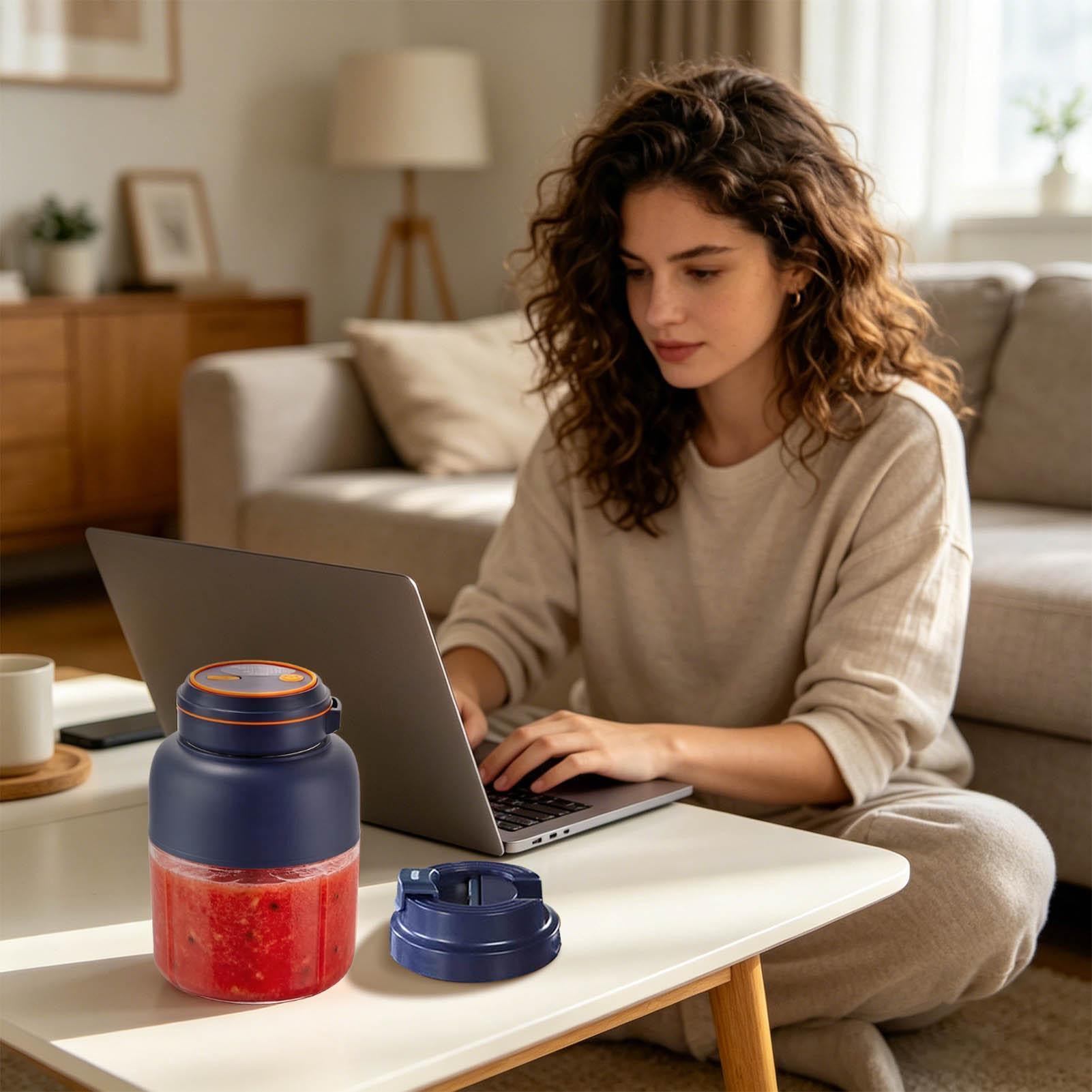 Batidora Licuadora Portátil Vaso Mezclador Eléctrico Inalámbrico Personal | Licuadora Portátil Personal Para Batidos Café Bebidas Comida Viaje Gimnasio Cocina Playa Pícnic Camping Mesa Hog