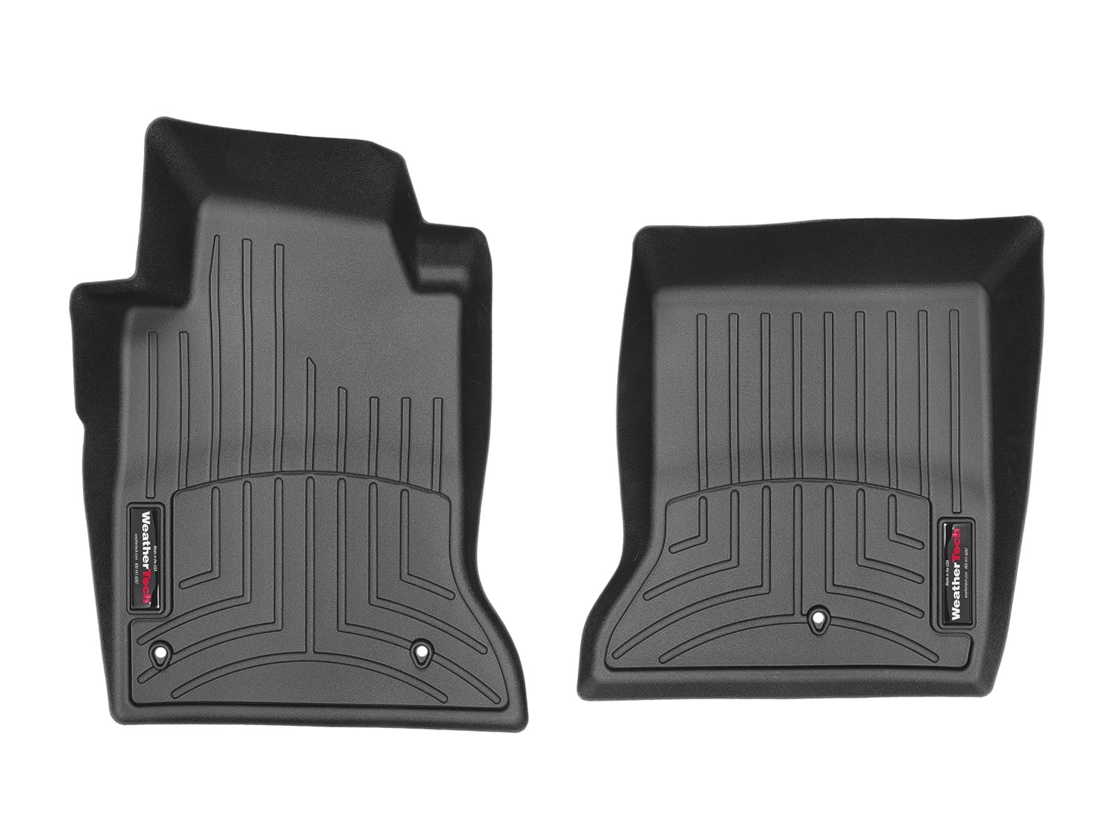 WeatherTech Custom Fit FloorLiners for Chevrolet Corvette - 1st Row (449361), Black
