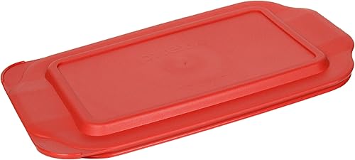 Miniatura 5 de Pyrex 232 Plato para hornear de vidrio de 2 cuartos y tapa roja de 232 piezas, fabricado en Estados Unidos