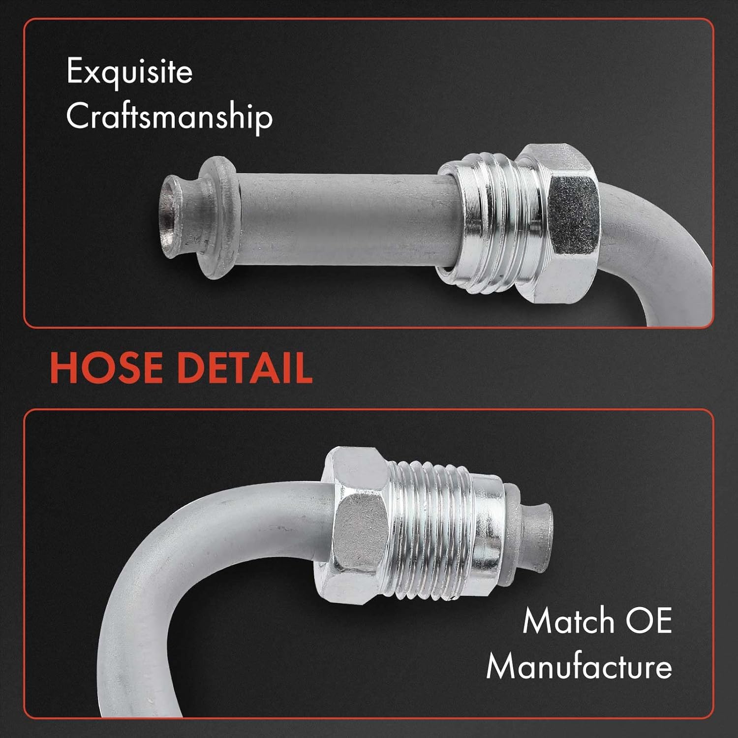 A-Premium Power Steering Hose Pressure Hose Line Assembly Compatible with Chevrolet Express 1500 2500 3500 GMC Savana 1500 2500 3500 Pump To Hydraulic Brake Booster