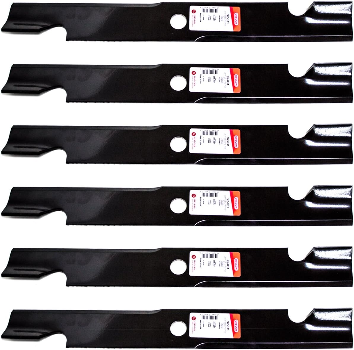 6PK Oregon 92-031 Lawn Mower Blades Compatible with Exmark Lazer Z 103-6398 116-5174 103-6393 103-6398